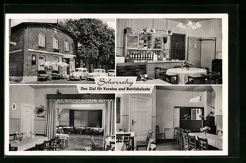 AK Schorrehy, Gasthof mit Innenansichten
