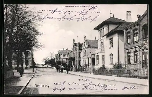 AK Schleswig, Partie in der Alleestrasse