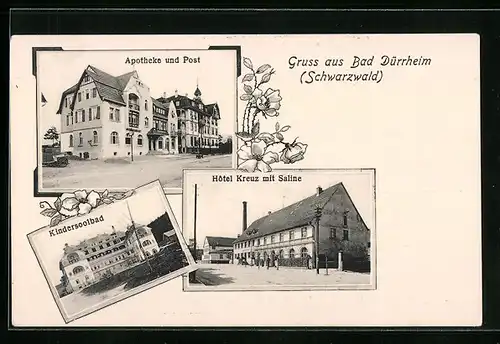 AK Bad Dürrheim /Schwarzw., Hotel Kreuz mit Saline, Kindersoolbad