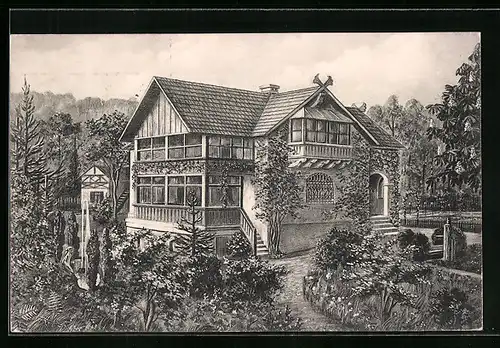AK Stockdorf, Villa Diessl mit Garten