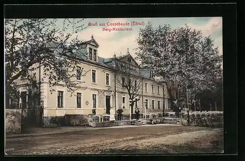 AK Cossebaude /Elbtal, Partie am Berg-Restaurant