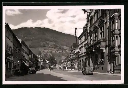 AK Wolfach /Schwarzwald, Partie in der Strasse