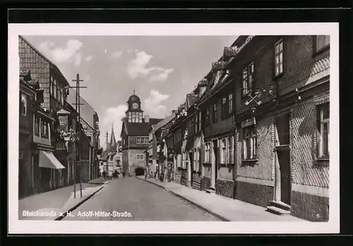 AK Bleicherode a. H., Partie in der Strasse