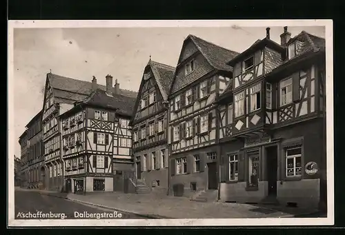 AK Aschaffenburg, Partie in der Dalbergstrasse