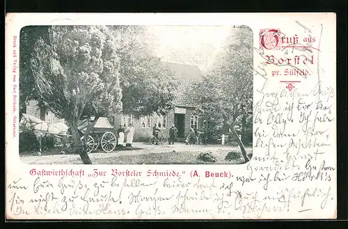 AK Borstel pr. Sülfeld, Gasthaus Zur Borsteler Schmiede A. Beuck