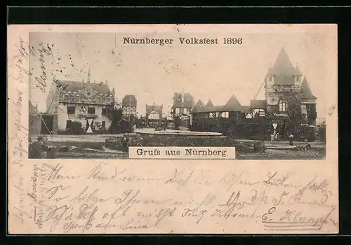 AK Nürnberg, Nürnberger Volksfest 1896