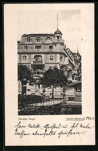 AK Baden-Baden, Ansicht Pension Nagel