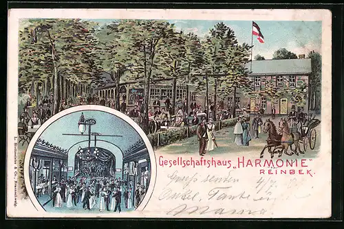 Lithographie Reinbek, Gesellschaftshaus Harmonie