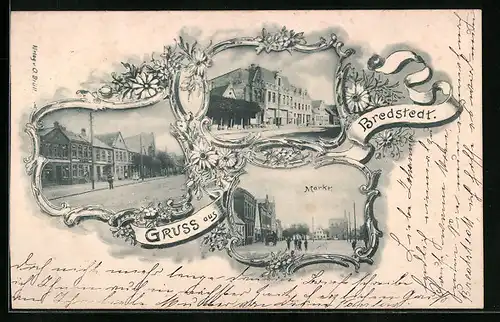AK Bredstedt, Markt, Strassenpartie