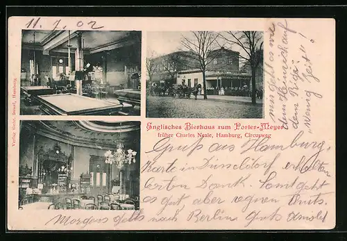 AK Hamburg-St.Georg, Englisches Bierhaus zum Porter-Meyer, Circusweg