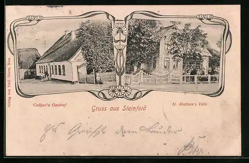 AK Steinfeld, Callsen`s Gasthof, N. Mattsen`s Villa