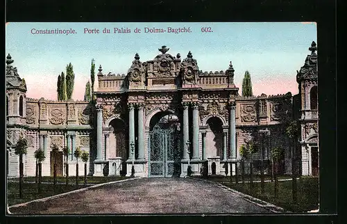 AK Constantinople, Porte du Palais de Dolma-Bagtche