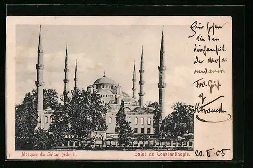 AK Constantinople, Mosquee du Sultan Achmet