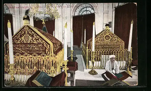 AK Constantinople, Tombeaux ou Sultan Aziz et du Sultan Mahmoud