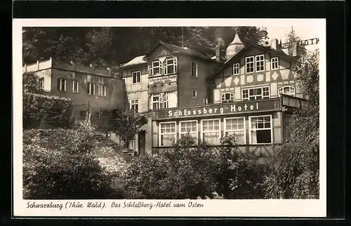 AK Schwarzburg i. Thür. Wald, das Schlossberg-Hotel von osten gesehen