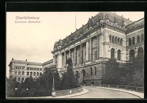 AK Berlin-Charlottenburg, vor der Technischen Hochschule