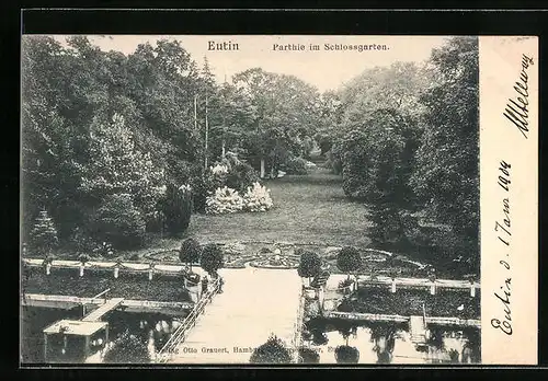 AK Eutin, Partie im Schlossgarten