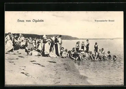 AK Timmendorfer Strand, Olgaheim, Kinder am Ufer