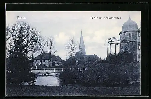 AK Eutin, Partie im Schlossgarten