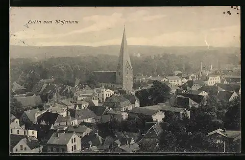 AK Eutin, Generalansicht mit der Kirche vom Wasserturm aus