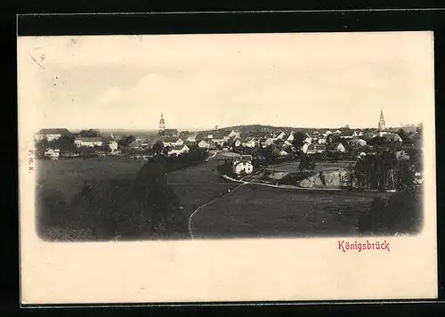 AK Königsbrück, Generalansicht der Stadt
