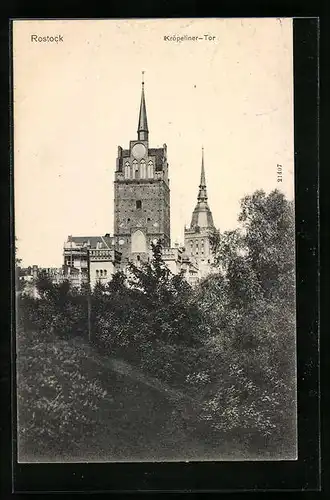 AK Rostock, Blick auf das Kröpeliner Tor