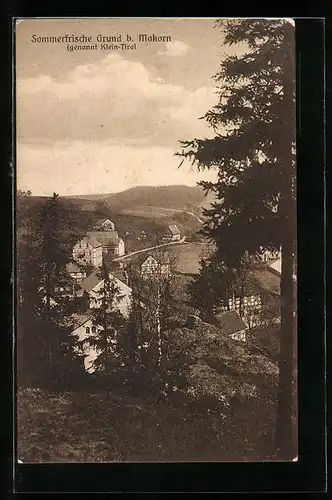 AK Grund b. Mohorn, Ortstotale, bekannt als Klein-Tirol