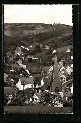 AK Hessenthal i. Spessart, Blick über die Kirche auf den Ort
