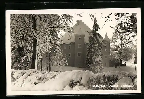 AK Radstadt, das verschneite Schloss Tandalier