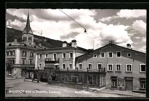 AK Radstadt, vor dem Hotel Post