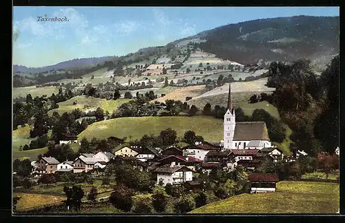 AK Taxenbach, Ortstotale, Blick zur Kirche