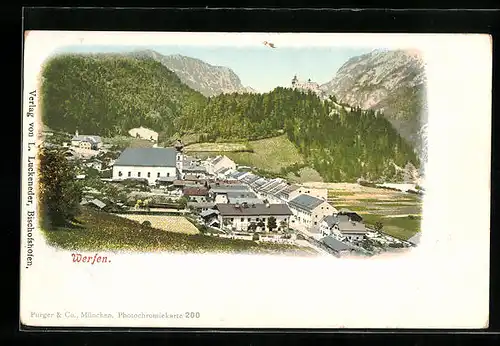 AK Werfen, Ortstotale mit Blick zur Kirche