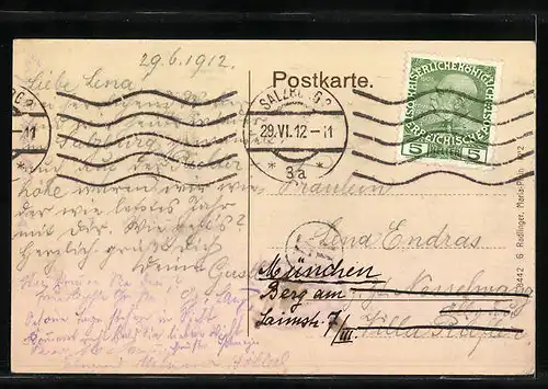 AK Maria-Plain bei Salzburg, Blick zur Wallfahrtsbasilika