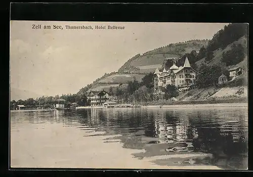 AK Zell am See, Thumersbach, am Hotel Bellevue
