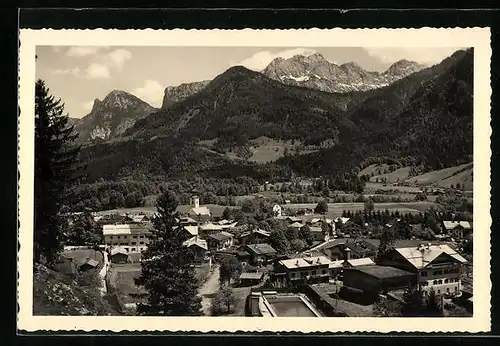 AK Lofer, Totalansicht gegen das Reitergebirge