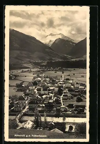 AK Mittersill, Generalansicht mit Blick auf die Kirchen g. d. Felbertauern