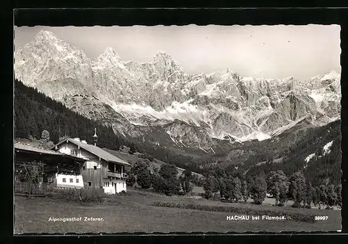 AK Hachau bei Filzmoos, am Alpengasthof Zeferer