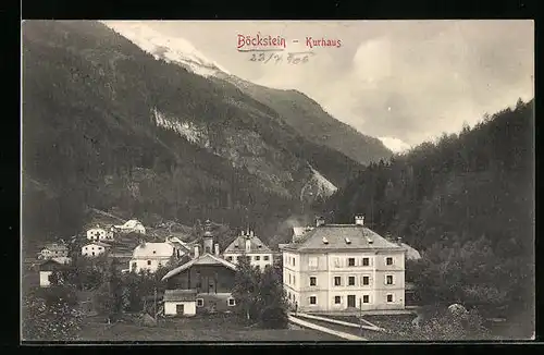 AK Böckstein, Partie am Kurhaus mit Blick ins Tal