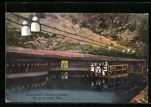 AK Hallein, im Salzbergwerk Dürnberg, am See 300m unter Tag