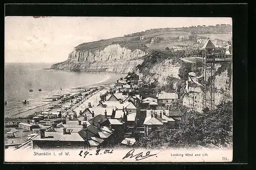 AK Shanklin, looking West and Lift