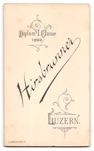 Fotografie C. Hirsbrunner, Luzern, Portrait hübsche Dame in prachtvoller Bluse