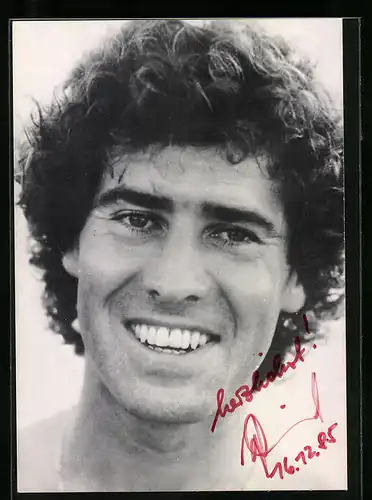 AK Musiker Jack White mit lächelndem Gesicht, Autograph