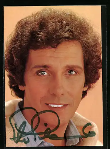 AK Musiker Erik Silvester mit lächelndem Gesicht, Autograph