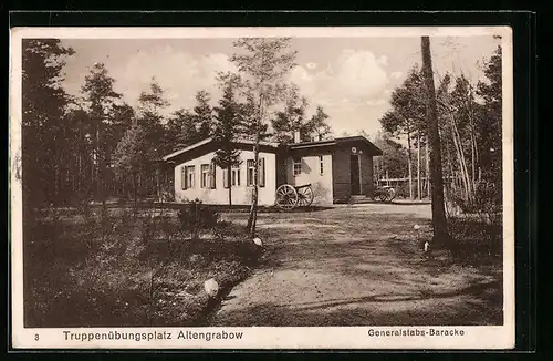 AK Altengrabow, Truppenübungsplatz, Generalstabs-Baracke