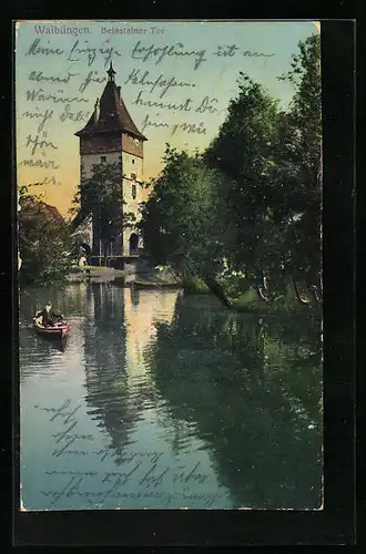 AK Waiblingen, Seepartie vor dem Beinsteiner Tor