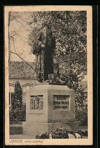 AK Lörrach, am Hebel-Denkmal