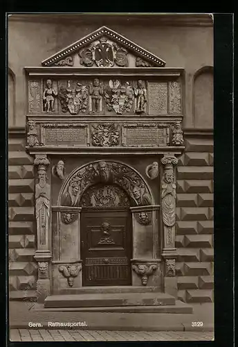 AK Gera, am Rathausportal