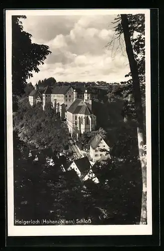 AK Haigerloch / Hohenzollern, Schloss vom Berg aus gesehen