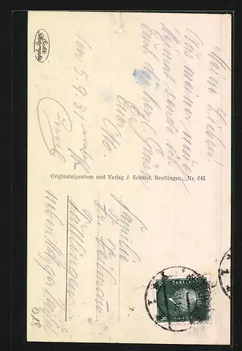 AK Reutlingen, Blick auf das Gartentor