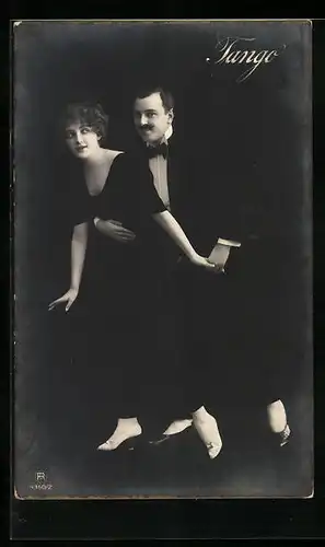 AK Herr tanzt mit einer Dame Tango